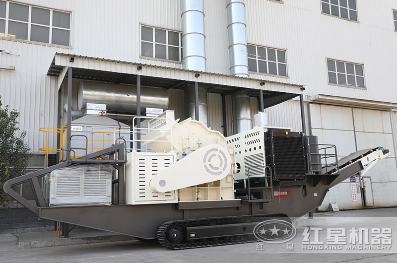 小型建筑垃圾制砂機設備，履帶式移動