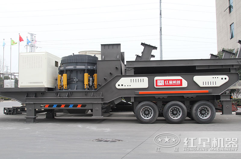 移動(dòng)圓錐式石子破碎機(jī)圖片、適用于硬料